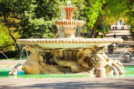 Fountain at the Villa Borghese Gardens
