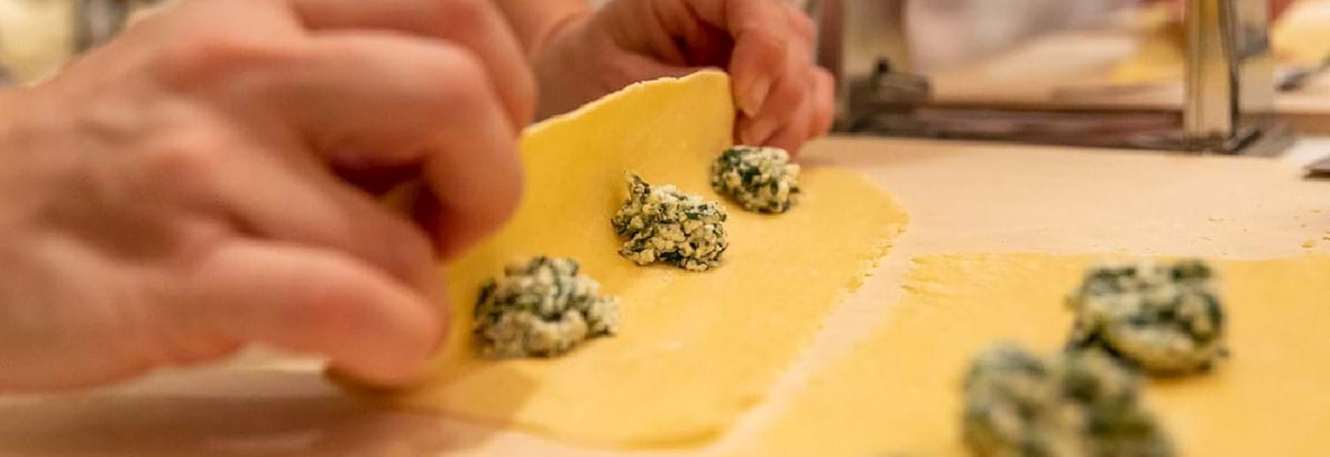 Pasta Making Class, freshly homemade Ravioli with Spinach and Ricotta cheese