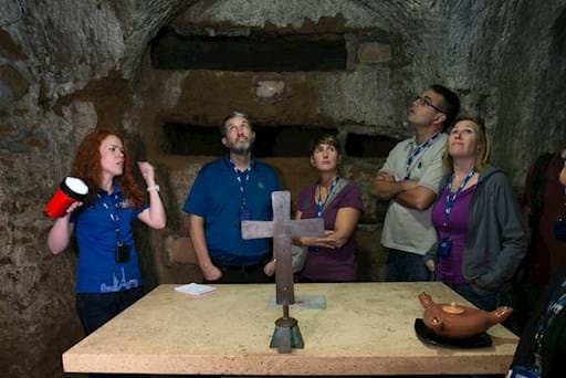 Ancient Church visited in the crypts and catacombs tour