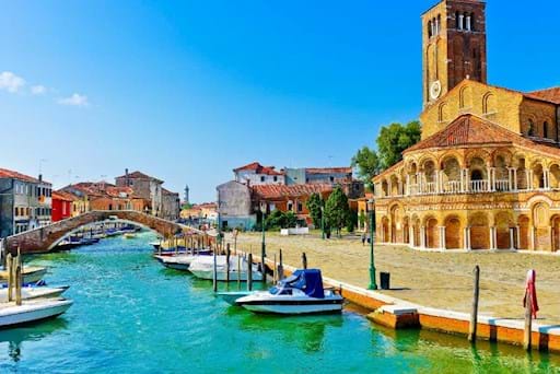 Stunning view of the canal in Murano