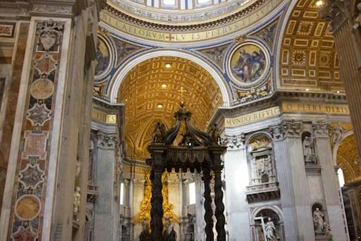 Bernini's Canape insde St Peter Basilica