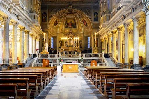 interior of the Basilica San Matino ai Monti, Rome