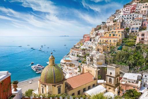 Stunning view of Positano from the top