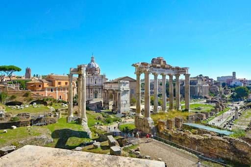 Beautiful view of the Roman forum